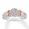 Thumbnail Image 0 of Diamond Engagement Ring 1/4 ct tw Round-cut 10K Two-Tone Gold