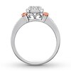 Diamond Engagement Ring 1/4 ct tw Round-cut 10K Two-Tone Gold