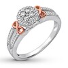 Thumbnail Image 3 of Diamond Engagement Ring 1/4 ct tw Round-cut 10K Two-Tone Gold