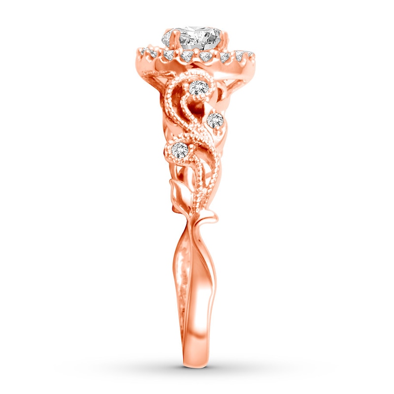 Main Image 2 of Diamond Engagement Ring 5/8 ct tw Round-cut 14K Rose Gold