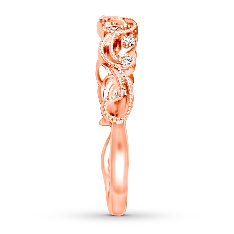 Main Image 2 of Diamond Wedding Band 1/15 ct tw Round-cut 14K Rose Gold
