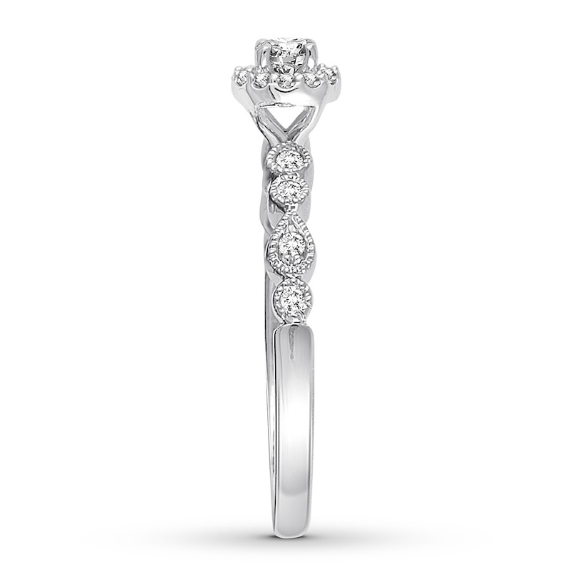 Main Image 2 of Now + Forever Diamond Engagement Ring 1/4 ct tw Round-cut 10K White Gold
