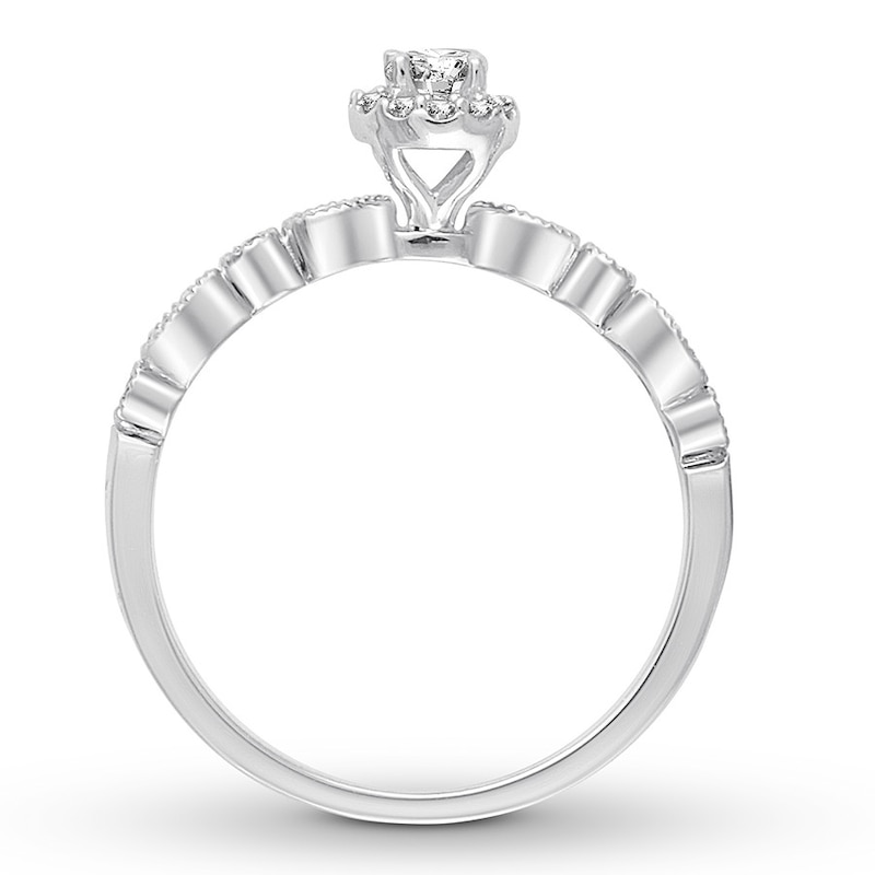 Main Image 3 of Now + Forever Diamond Engagement Ring 1/4 ct tw Round-cut 10K White Gold