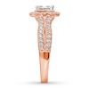 Thumbnail Image 3 of Diamond Engagement Ring 1 ct tw Princess and Round 14K Two-Tone Gold