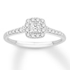 Thumbnail Image 1 of Now + Forever Diamond Engagement Ring 1/3 ct tw Princess & Round 10K White Gold