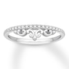 Thumbnail Image 1 of Now + Forever Diamond Wedding Band 1/10 ct tw Round-cut 10K White Gold