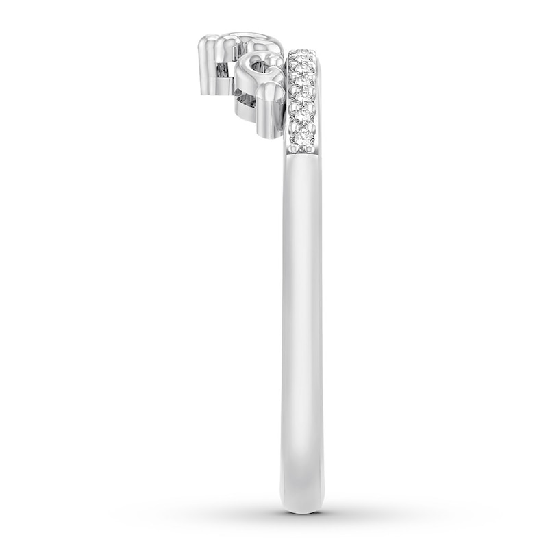 Main Image 2 of Now + Forever Diamond Wedding Band 1/10 ct tw Round-cut 10K White Gold