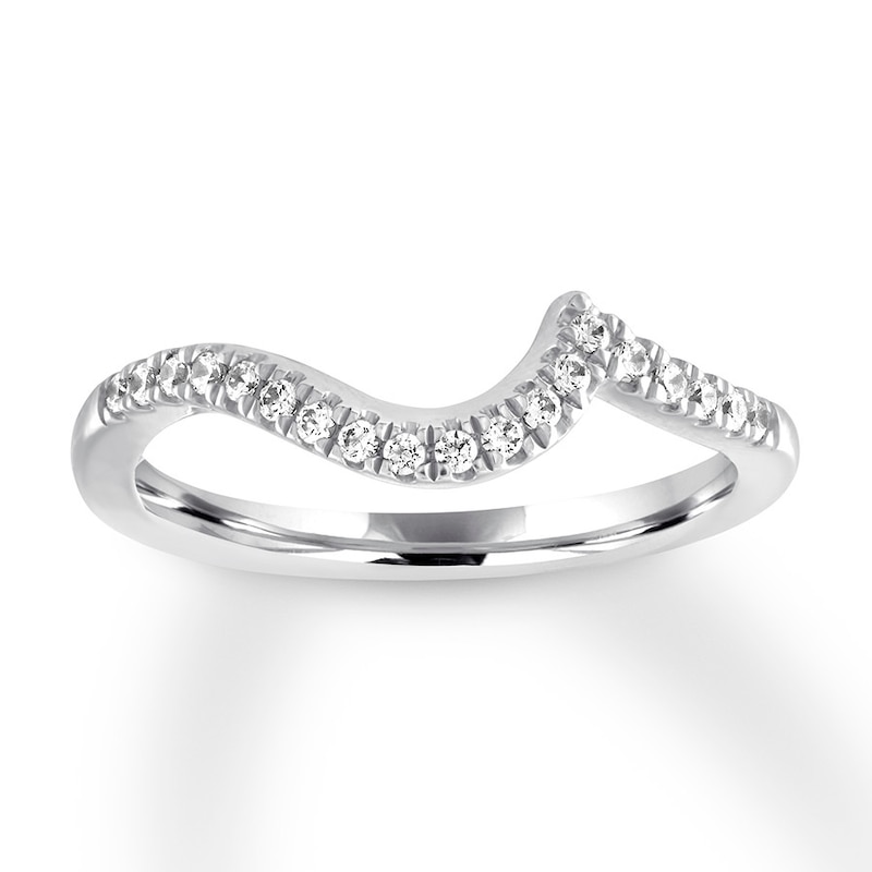 Main Image 1 of Now + Forever Diamond Wedding Band 1/6 ct tw Round-cut 14K White Gold