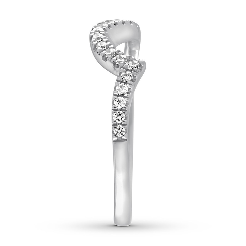 Main Image 2 of Now + Forever Diamond Wedding Band 1/6 ct tw Round-cut 14K White Gold