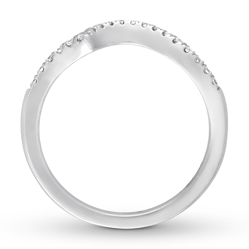 Main Image 3 of Now + Forever Diamond Wedding Band 1/6 ct tw Round-cut 14K White Gold