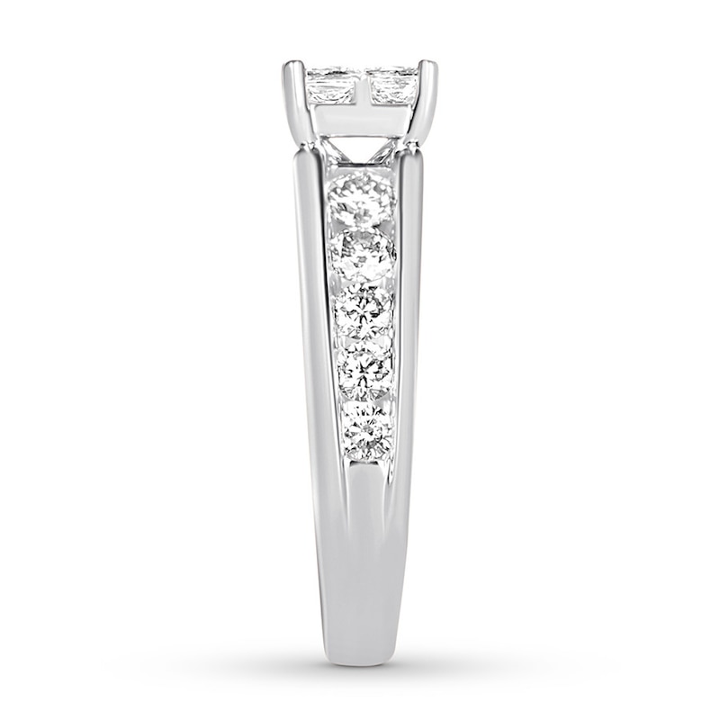 Princess-cut Diamond Engagement Ring 1-7/8 ct tw 14K White Gold