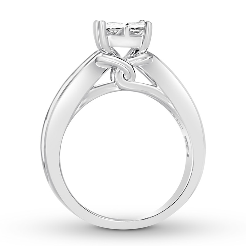 Princess-cut Diamond Engagement Ring 1-7/8 ct tw 14K White Gold