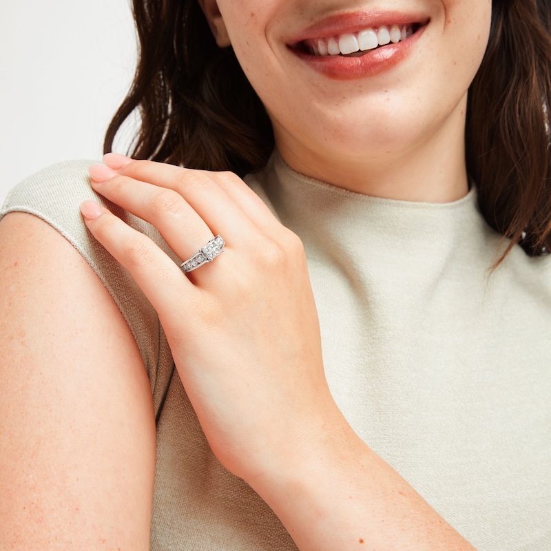 Main Image 5 of Now + Forever Princess-cut Diamond Engagement Ring 1-7/8 ct tw 14K White Gold
