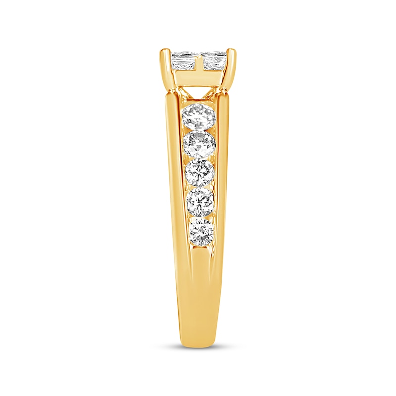 Main Image 3 of Now + Forever Princess-cut Diamond Engagement Ring 1-7/8 ct tw 14K Yellow Gold