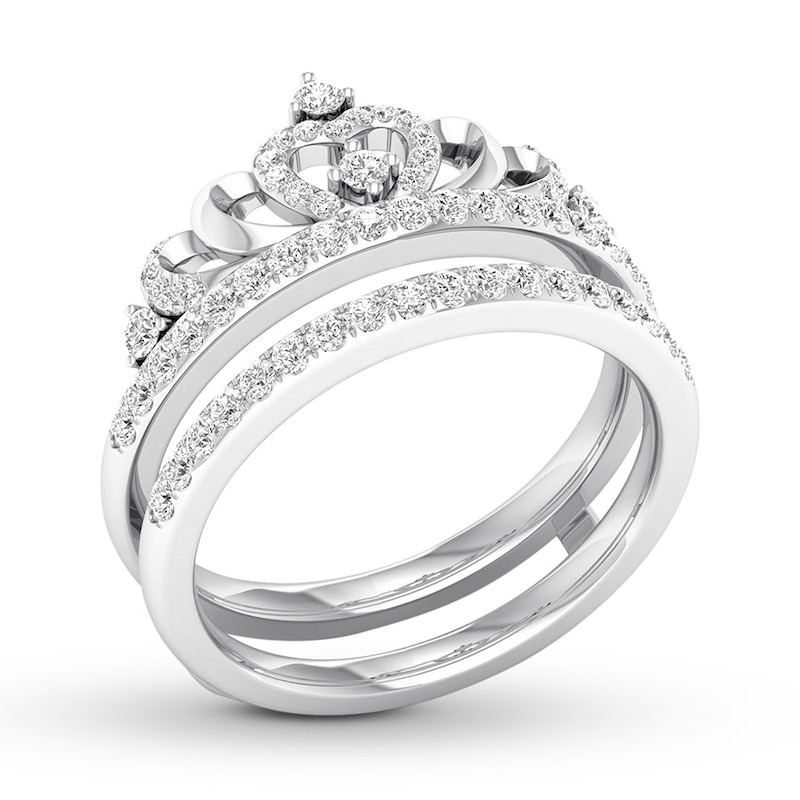 Diamond Enhancer Ring 1/2 ct tw Round-cut 14K White Gold