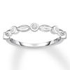 Thumbnail Image 1 of Diamond Wedding Band 1/20 ct tw Round-cut 14K White Gold
