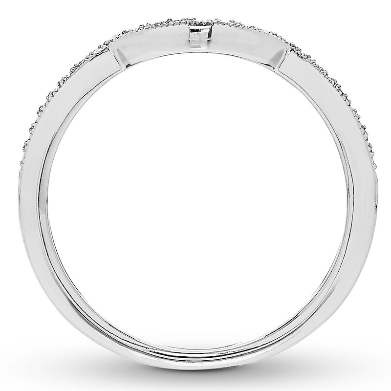 Main Image 2 of Diamond Wedding Band 1/8 ct tw Round-cut 14K White Gold