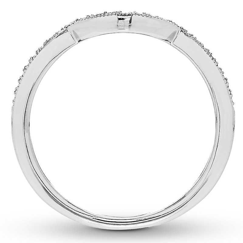 Diamond Wedding Band 1/8 ct tw Round-cut 14K White Gold