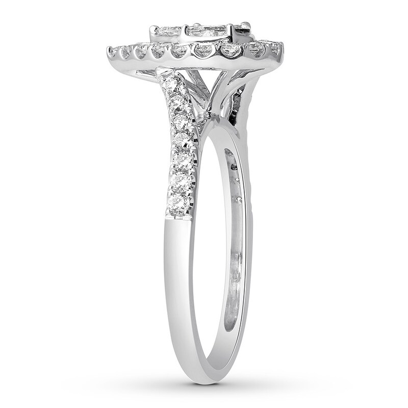 Diamond Engagement Ring 3/4 ct tw 14K White Gold