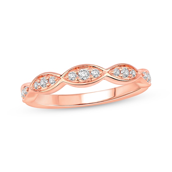 Diamond Wedding Band 1/5 ct tw Round-cut 14K Rose Gold | Kay