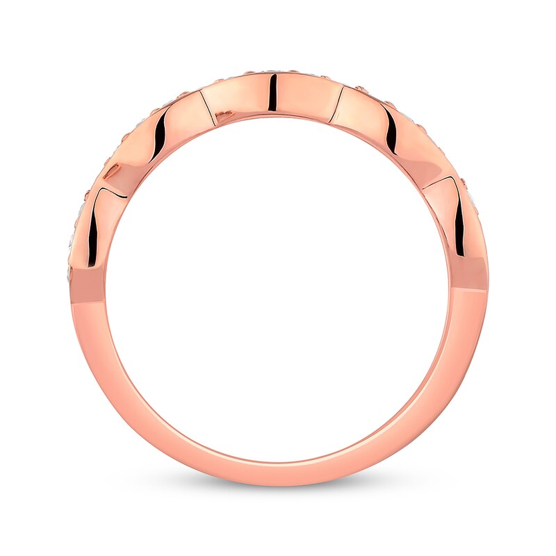 Diamond Wedding Band 1/5 ct tw Round-cut 14K Rose Gold