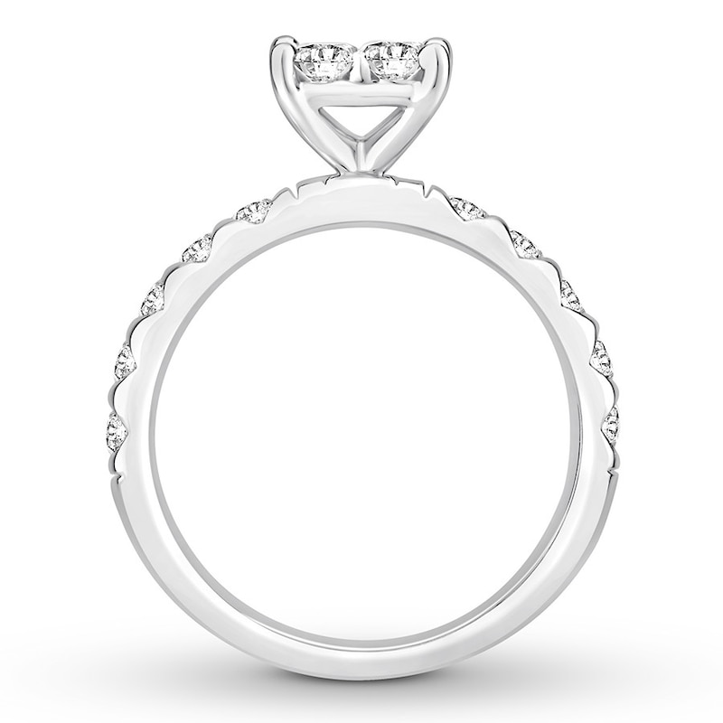 Main Image 2 of Now + Forever Princess-cut Diamond Engagement Ring 1-1/2 ct tw 14K White Gold