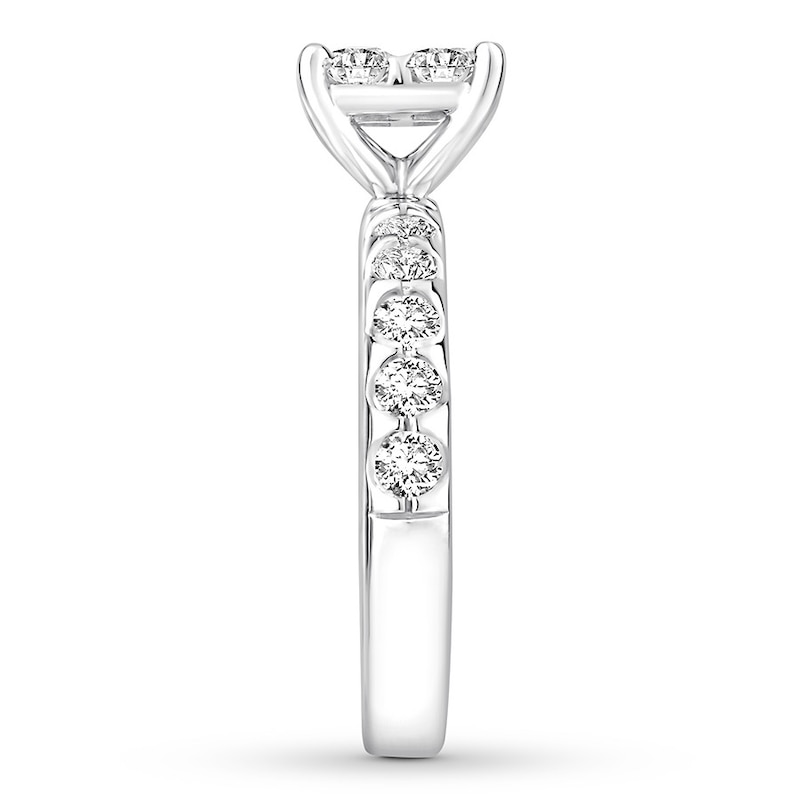 Main Image 3 of Now + Forever Princess-cut Diamond Engagement Ring 1-1/2 ct tw 14K White Gold