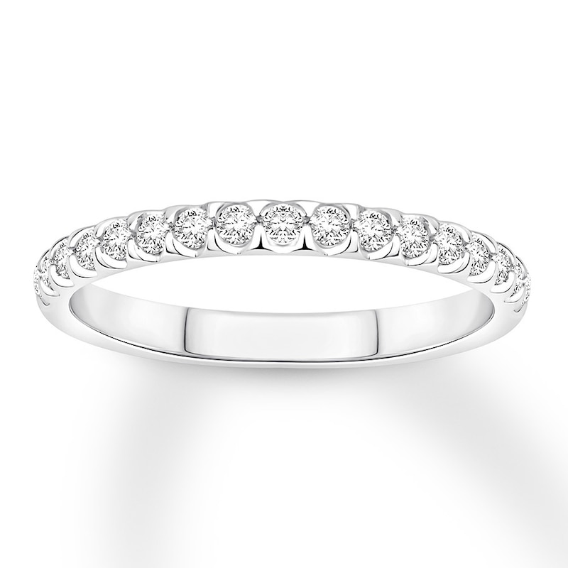 Main Image 1 of Now + Forever Diamond Wedding Band 1/2 ct tw Round-cut 14K White Gold