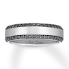 Thumbnail Image 0 of Neil Lane Men's Black Diamond Band 1/2 ct tw 14K White Gold