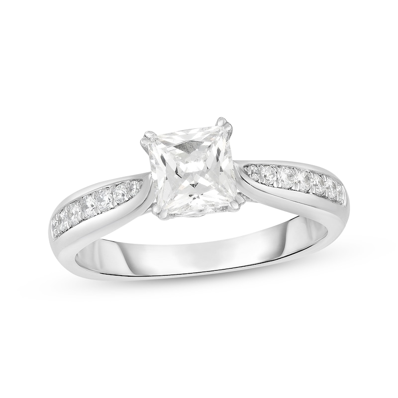 Main Image 1 of Now + Forever Diamond Engagement Ring 1 ct tw Princess & Round 14K White Gold