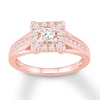 Thumbnail Image 1 of Now + Forever Diamond Engagement Ring 1/2 ct tw Princess-cut 10K Rose Gold