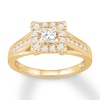 Thumbnail Image 0 of Diamond Engagement Ring 1/2 cttw Princess & Round 10K Yellow Gold