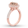 Thumbnail Image 2 of Pear-Shaped Morganite Engagement Ring 5/8 ct tw Diamonds 14K Rose Gold