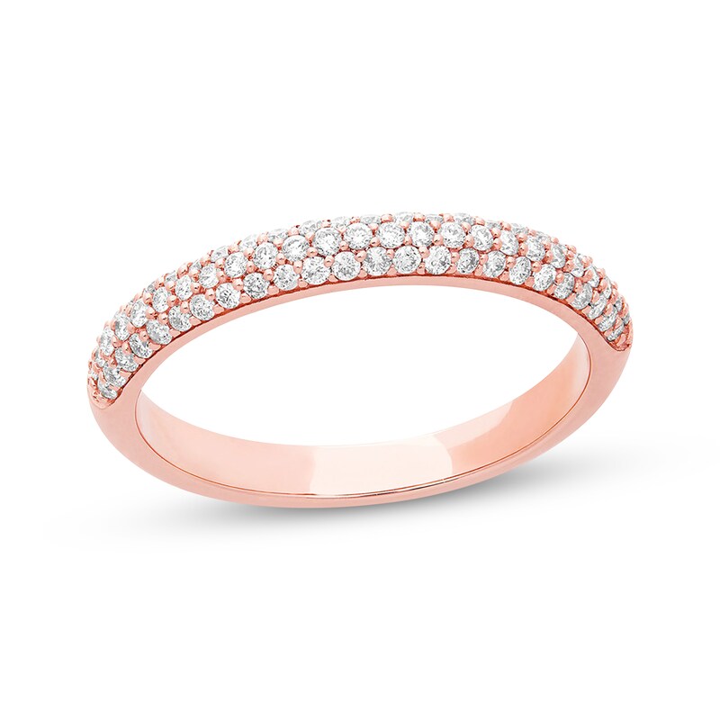 Diamond Wedding Band 1/3 ct tw Round-cut 14K Rose Gold