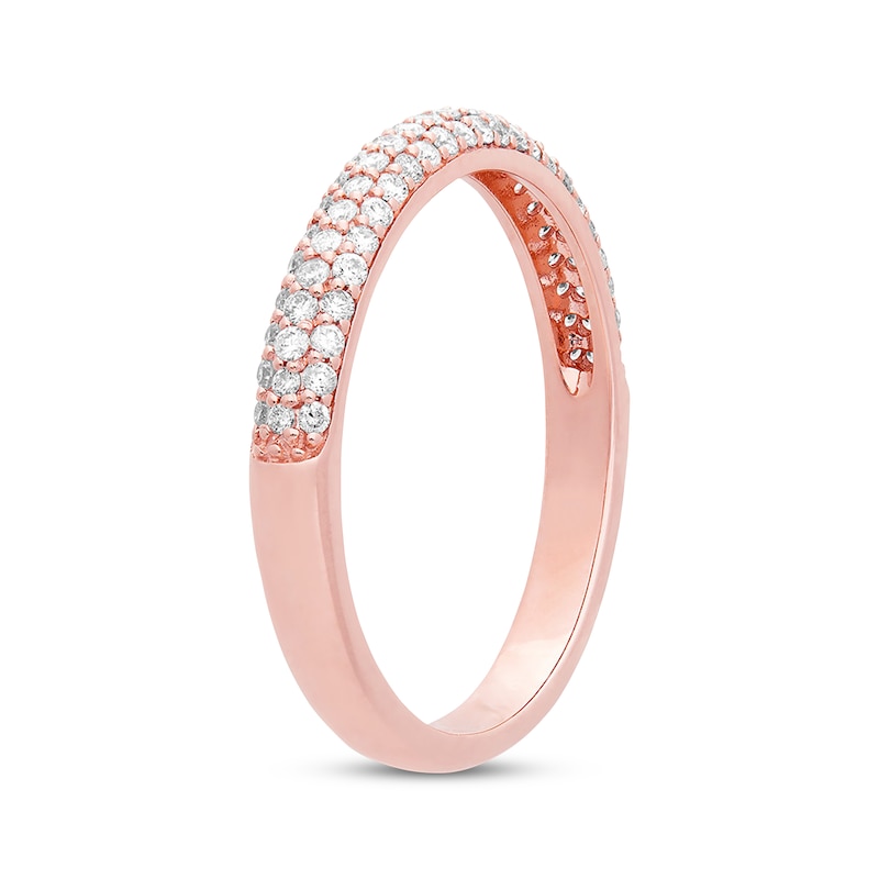 Diamond Wedding Band 1/3 ct tw Round-cut 14K Rose Gold