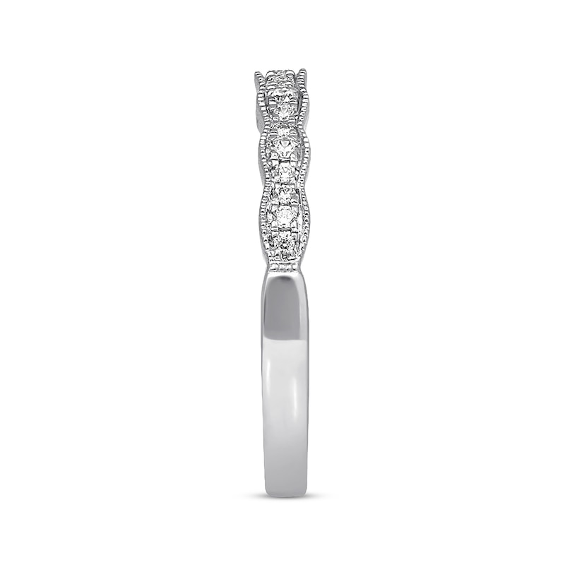 Main Image 2 of Now + Forever Diamond Wedding Band 1/8 ct tw Round-cut 14K White Gold