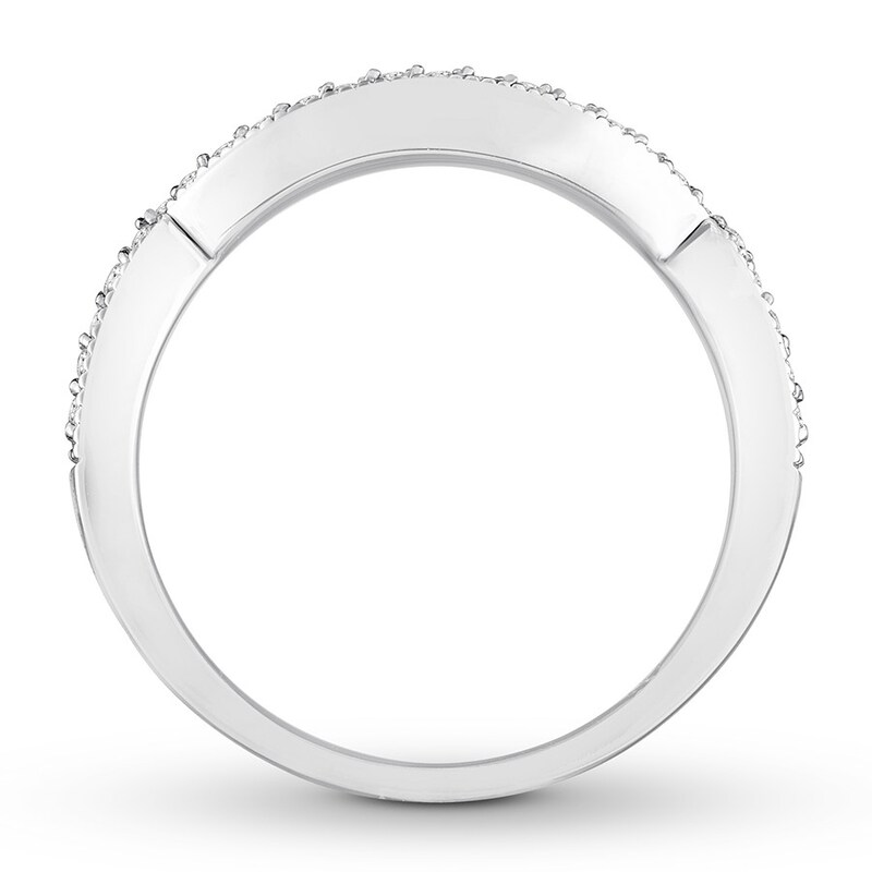 Diamond Wedding Band 1/10 ct tw Round-cut 14K White Gold