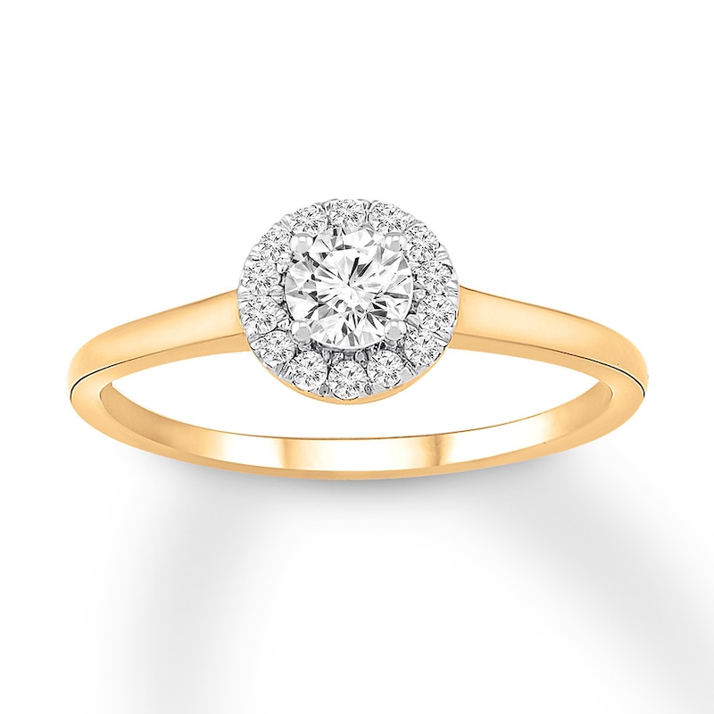 Diamond Engagement Ring 3/8 ct tw Round-cut 14K Yellow Gold