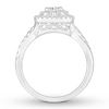 Thumbnail Image 1 of Diamond Engagement Ring 7/8 ct tw Princess & Round 14K White Gold
