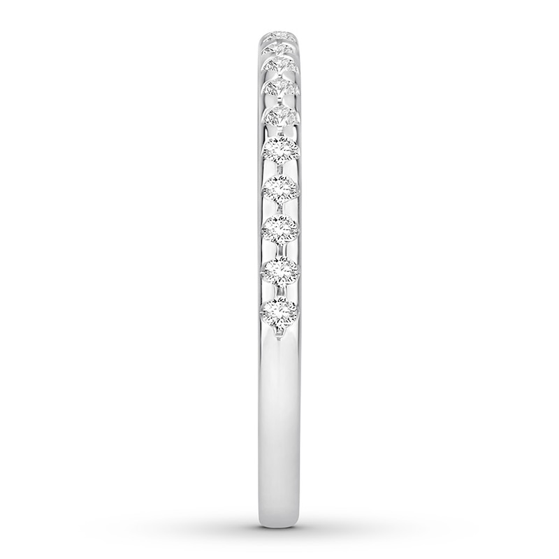 Main Image 3 of Now + Forever Diamond Wedding Band 1/5 ct tw Round-cut 14K White Gold