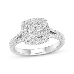 Now + Forever Diamond Engagement Ring 1/3 ct tw Round-cut 10K White Gold