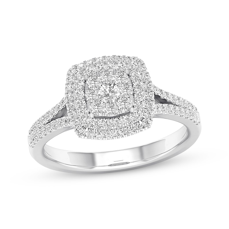 Diamond Engagement Ring 1/3 ct tw Round-cut 10K White Gold