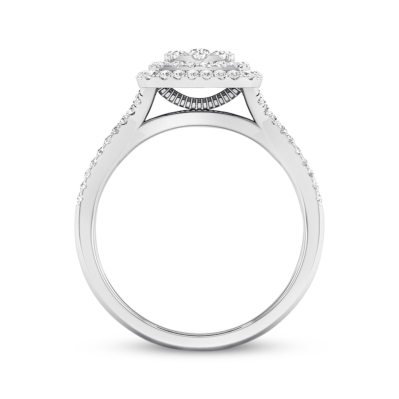 Diamond Engagement Ring 1/3 ct tw Round-cut 10K White Gold