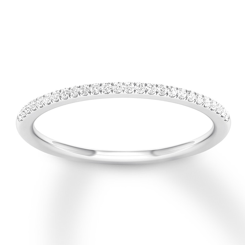 Main Image 1 of Now + Forever Diamond Wedding Band 1/10 ct tw Round-cut 10K White Gold
