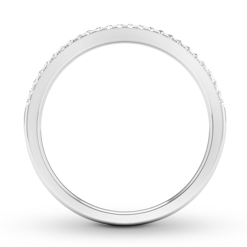Main Image 2 of Now + Forever Diamond Wedding Band 1/10 ct tw Round-cut 10K White Gold