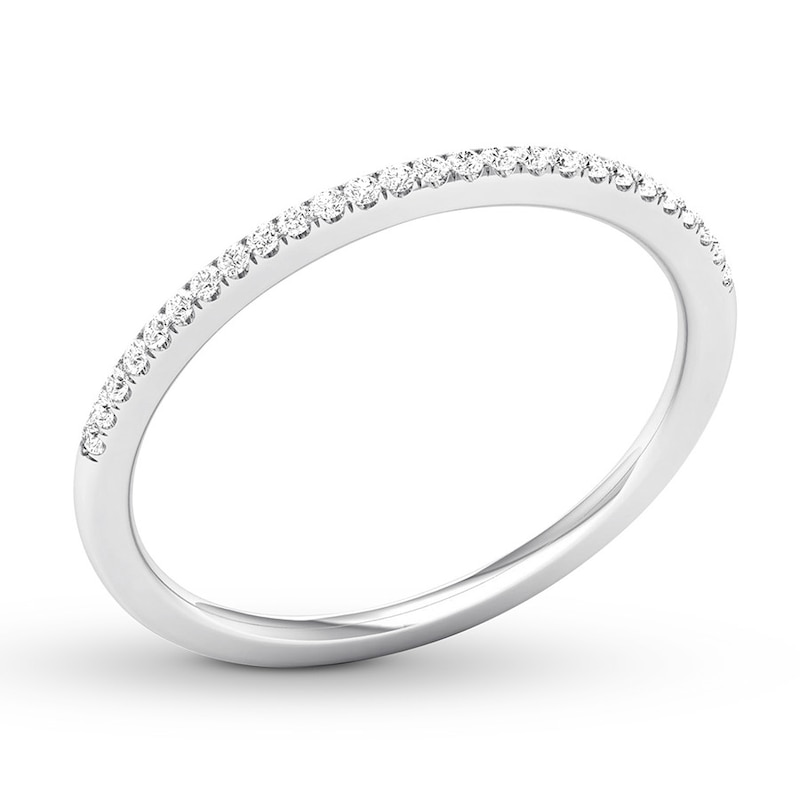 Main Image 4 of Now + Forever Diamond Wedding Band 1/10 ct tw Round-cut 10K White Gold