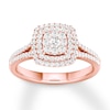 Thumbnail Image 1 of Now + Forever Diamond Engagement Ring 1/3 ct tw Round-cut 10K Rose Gold
