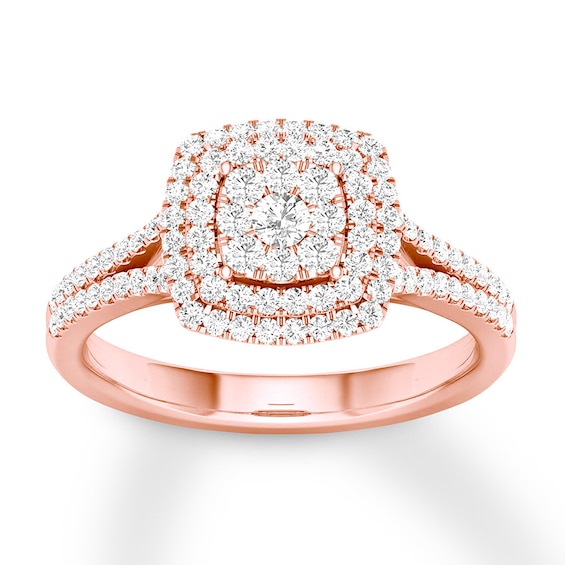 Now + Forever Diamond Engagement Ring 1/3 ct tw Round-cut 10K Rose Gold