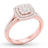 Thumbnail Image 3 of Diamond Engagement Ring 1/3 ct tw Round-cut 10K Rose Gold