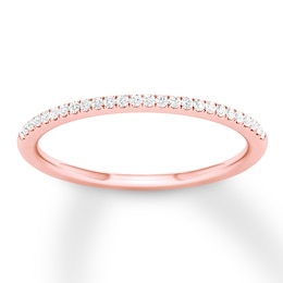 Now + Forever Diamond Wedding Band 1/10 ct tw Round-cut 10K Rose Gold